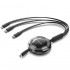 Cable USB Tipo-C 2.0 5A Vention TRKBBE/ USB Tipo-C Macho - 3x USB Tipo-C Macho/ Hasta 100W/ 480Mbps/ 1.1m/ Negro