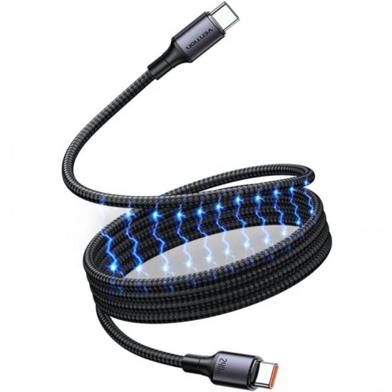 Cable magnético usb 2.0 tipo-c 5a vention tsabf/ usb tipo-c macho - usb tipo-c macho/ hasta 240w/ 480mbps/ 1m/ negro Cable magnético usb 2.0 tipo-c 5a vention tsabf/ usb tipo-c macho - usb tipo-c macho/ hasta 240w/ 480mbps/ 1m/ negro