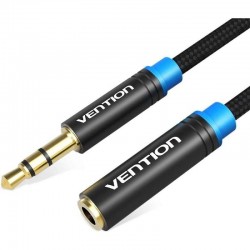 Cable Estéreo Vention VAB-B06-B500-M/ Jack 3.5 Macho - Jack 3.5 Hembra/ 5m/ Negro Cable Estéreo Vention VAB-B06-B500-M/ Jack 3.5 Macho - Jack 3.5 Hembra/ 5m/ Negro