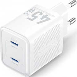 Cargador de Pared GaN Vention FEFW0-EU/ 2xUSB Tipo-C/ 45W