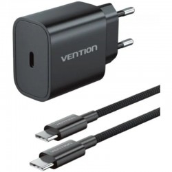 Cargador de Pared Vention G17B0-EU/ 1xUSB Tipo-C + Cable Lightning/ 20W Cargador de Pared Vention G17B0-EU/ 1xUSB Tipo-C + Cable Lightning/ 20W