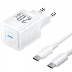 Cargador de Pared GaN Vention TZ-FEPW0-EU-01/ 1xUSB Tipo-C + Cable USB Tipo-C/ 20W