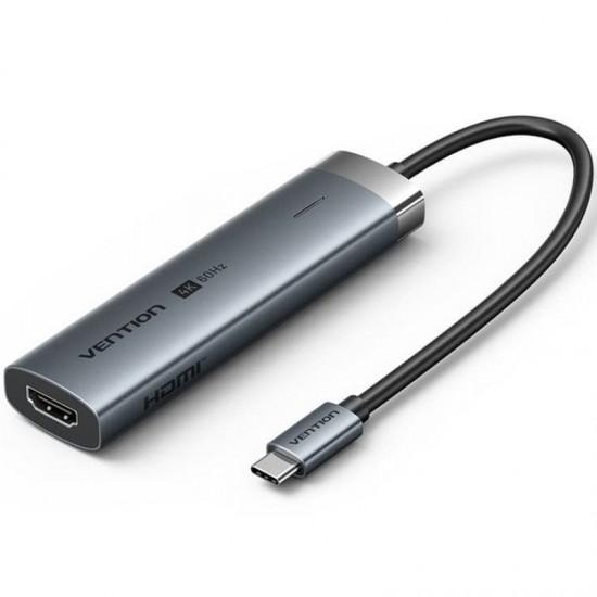 Docking usb tipo-c vention tgmhb/ 3xusb/ 1xhdmi 4k/ 1xusb tipo-c pd/ gris Docking usb tipo-c vention tgmhb/ 3xusb/ 1xhdmi 4k/ 1xusb tipo-c pd/ gris