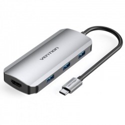 Docking USB Tipo-C Vention TOFHB/ 1xHDMI/ 3xUSB/ 1xUSB Tipo-C/ 1xUSB Tipo-C PD/ Gris Docking USB Tipo-C Vention TOFHB/ 1xHDMI/ 3xUSB/ 1xUSB Tipo-C/ 1xUSB Tipo-C PD/ Gris