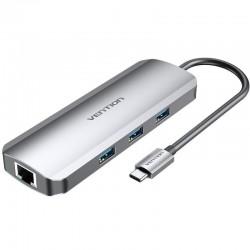 Docking USB Tipo-C Vention TOLHB/ 1xHDMI 4K/ 3xUSB/ 1xUSB Tipo-C PD/ 1xRJ45/ 1xLector Tarjetas SD/ 1x MicroSD/ Jack 3.5/ Gris Docking USB Tipo-C Vention TOLHB/ 1xHDMI 4K/ 3xUSB/ 1xUSB Tipo-C PD/ 1xRJ45/ 1xLector Tarjetas SD/ 1x MicroSD/ Jack 3.5/ Gris