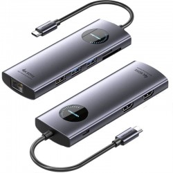 Docking USB Tipo-C Vention TQVHB/ 2xHDMI 4K/ 3xUSB/ 1xRJ45/ 1xLector de Tarjetas/ 1xUSB Tipo-C PD/ Gris Docking USB Tipo-C Vention TQVHB/ 2xHDMI 4K/ 3xUSB/ 1xRJ45/ 1xLector de Tarjetas/ 1xUSB Tipo-C PD/ Gris