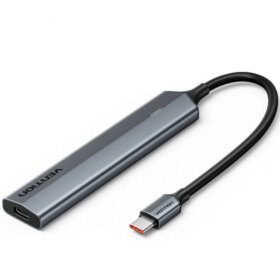 Hub usb tipo-c 3.2 vention ckyhb/ 4xusb tipo-c/ 1xusb tipo-c pd