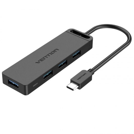 Hub usb tipo-c vention tgkbb/ 4xusb/ 1xmicrousb pd