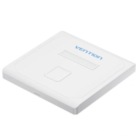 Placa de pared keystock vention ifdw0/ 1 puertos rj45