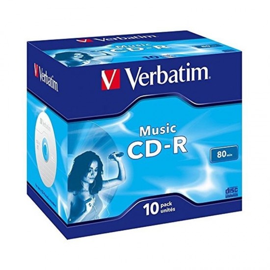 Cd-r verbatim music 16x/ caja-10uds Cd-r verbatim music 16x/ caja-10uds