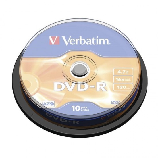 Dvd-r verbatim advanced azo 16x/ tarrina-10uds