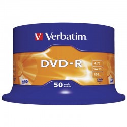 DVD-R Verbatim Advanced AZO 16X/ Tarrina-50uds DVD-R Verbatim Advanced AZO 16X/ Tarrina-50uds