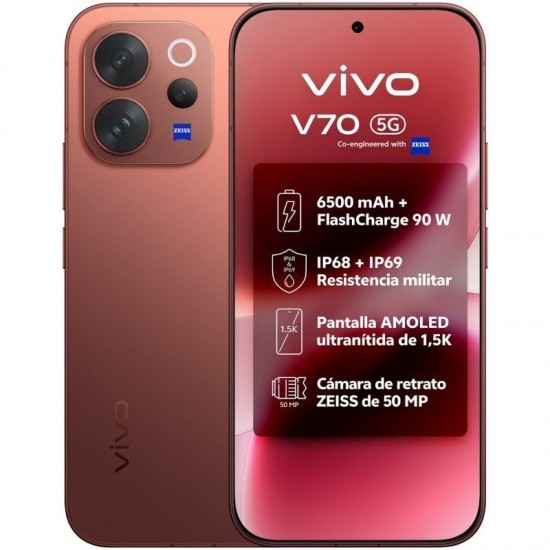 Smartphone vivo v70 8gb/ 512gb/ 6.59'/ 5g/ marrón