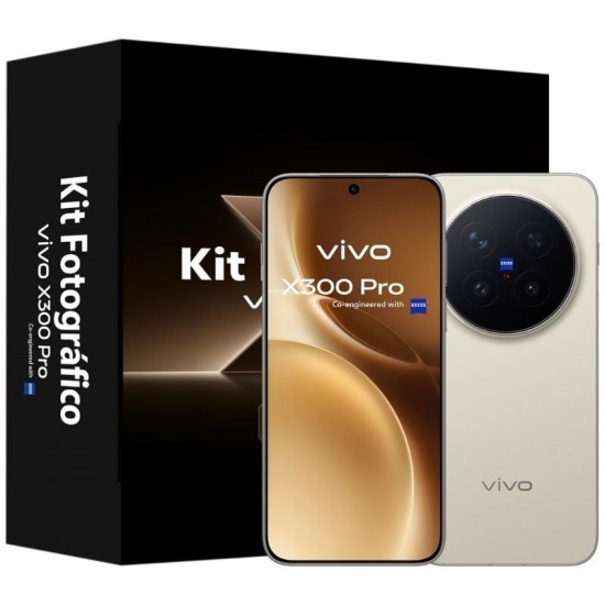 Smartphone vivo x300 pro 16gb/ 512gb/ 6.78'/ 5g/ marrón + kit fotográfico vivo x300 pro