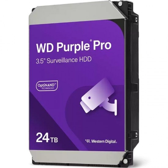 Disco duro western digital wd purple pro surveillance 24tb/ 3.5'/ sata iii/ 512mb