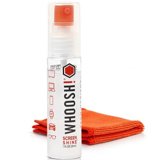 Kit limpiador de pantallas whoosh kit go wsh002/ spray 30ml + paño microfibra