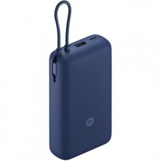 Powerbank 20000mah xiaomi 33w power bank integrated cable/ 33w/ azul/ incluye cable usb tipo-c