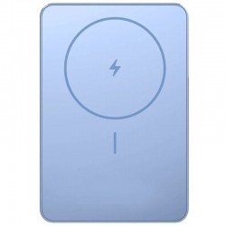 Powerbank 5000mAh Xiaomi Super Slim Magnetic Power Bank 5000/ Wireless/ Azul/ Incluye Cable USB Tipo-C