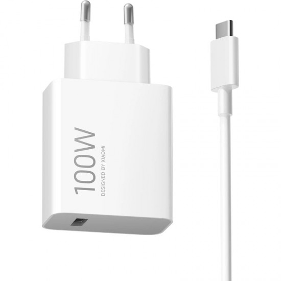 Cargador de pared xiaomi 100w charging combo (type-a)/ 1xusb + cable usb tipo-c/ 100w