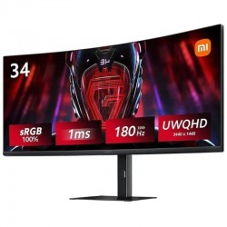 Monitor Gaming Curvo Xiaomi Curved Gaming Monitor G34WQi 34'/ WQHD/ 1ms/ 180Hz/ Negro